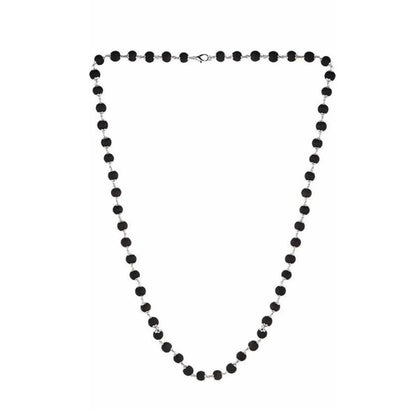 Karungali Mala With Silver Cap