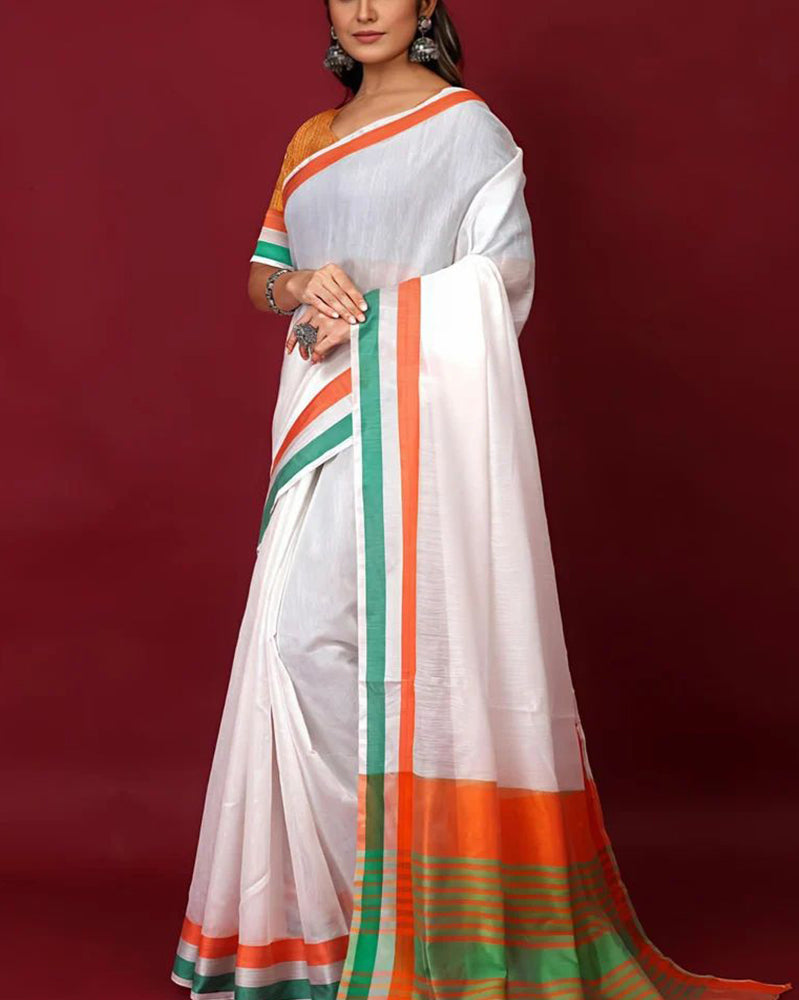 Proud Indian Women Tiranga Saree